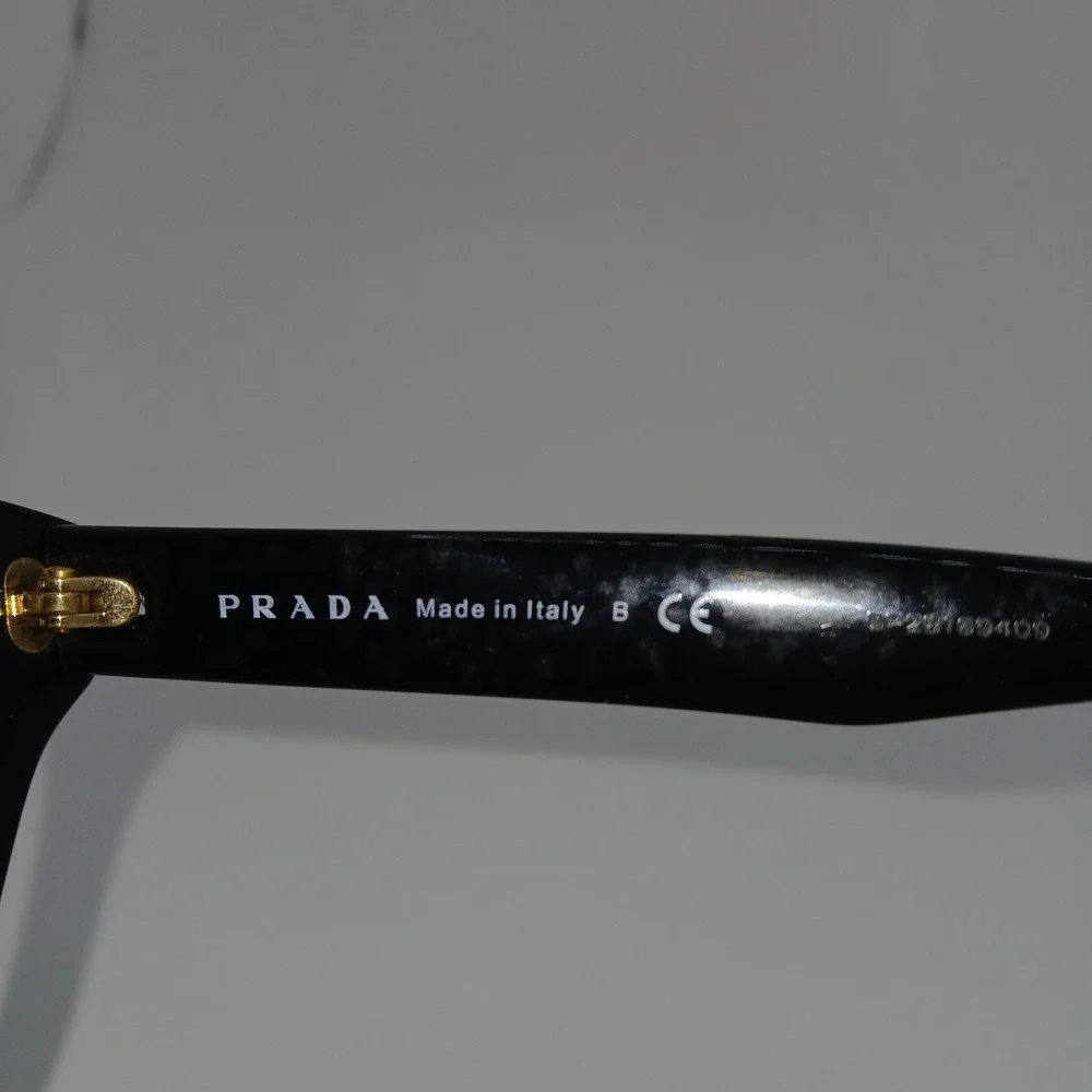 Prada VPR 23S Unisex Eyeglasses Frame Black Cat Eye Full Rim 52-17-140 mm